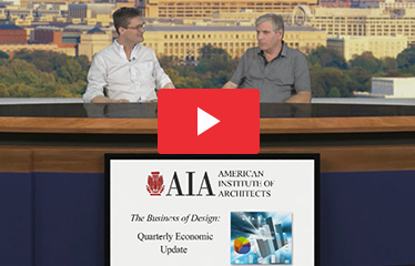 Ned Cramer, Editor-in-Chief of Architect Magazine, with Kermit Baker, Hon. AIA, AIA Chief Economist