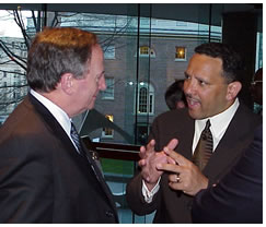 AIA Executive Vice President/CEO Norman L. Koonce, FAIA (left) with New Orleans Mayor Marc Morial
