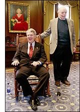 Governor Roy Barnes, left, with Alexander. As published in Atlanta Journal-Constitution.