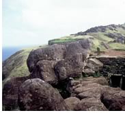 Chile, Easter Island, Orongo Archaeological Site