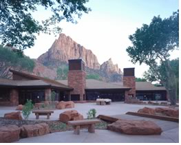 Zion National Park Visitor Center, Springdale, Utah, designed by the National Park Service, is  a 2001 Top Ten Green Building. Photo by Michael Plyler.