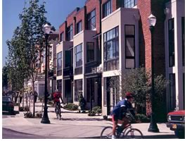 Johnson Street Townhouse offers a strong presence on its residential street. Photo courtesy of the architect.