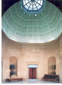 Perhaps the building's most impressive space, the rotunda of the Sweat Galleries will have its stone walls repointed and its terrazzo floors repaired and repolished.