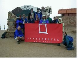 Associate and architect members of  AIA Colorado, organized by Denver's SLATERPAULL Architects, climbed Pike's Peak to raise funds for the Emily Griffith Center for at-risk youth.