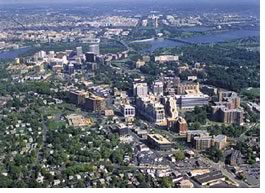 The transit-oriented approach in the corridor of five Metro stops focuses growth within a walkable radius of the stations, and preserves established neighborhoods and natural areas, which are pictured in this aerial photo.