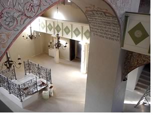 The Great Synagogue of Boskovice in the Czech Republic was constructed in the wake of the Thirty Years' War (1618-48) at a time of widespread and violent discrimination against the Jewish people. Now fully restored, it is the only surviving synagogue of three known to have been built in the historic Jewish quarter of Boskovice, located near Brno, in Southern Moravia. 