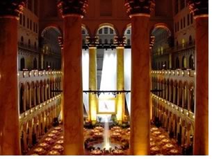 The soaring Great Hall of the National Building Museum served as an elegant setting for the 14th annual Accent on Architecture gala, hosted by the American Architectural Foundation. (Photo by M. David Williams)