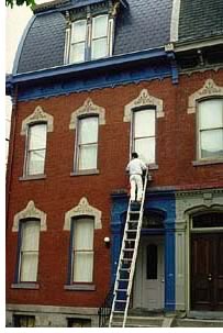 Image of restoration of an historic brownstone row house (NPS) 