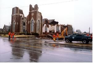 Madison Street United Methodist Church was a victim of the 1999 tornado that hit Clarksville, Tenn. 