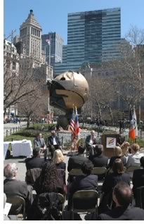 At a ceremony in Battery Park, the Paralyzed Veterans of America honored AIA New York Chapter Executive Director Fredric Bell, FAIA, for his advocacy of universal design.