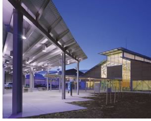 The Pacific Highway, U.S. Port of Entry, Blaine, Wash., by Thomas Hacker Architects Inc., received a 2002 GSA Design Award in the Architecture category. Photo  James Housel.