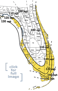 Wind-borne debris areas. The Florida Department of Community Affairs provides the report for general information only.