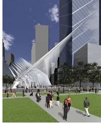 Revelation of Calatrava’s World Trade Center Transportation Hub came in January 2004, right on the heels of Freedom Tower and the design of the memorial site. (Courtesy of the architect.)
