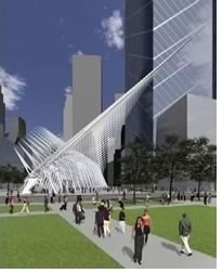 Revelation of Calatravas World Trade Center Transportation Hub came in January 2004, right on the heels of Freedom Tower and the design of the memorial site.  (Courtesy of the architect.)