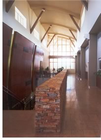 The current U.S. State Department building program encourages architecture that incorporates local building materials and cultural references, as seen here in the chancery in Kampala, Uganda, by RTKL Associates Architects.