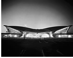 Stoller captured beautifully the essence of flight embodied in Eero Saarinens TWA Terminal at Idlewild (now JFK International) in Queens, N.Y. Photo  Ezra Stoller/ESTO Photographics.