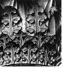 Detail from Reims Cathedral, presented in The Creation of Gothic Architecture,  John James.