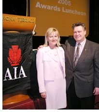 Lisa L. Kennedy, AIA, with nominator A. James Gersich, AIA, at the award luncheon.
