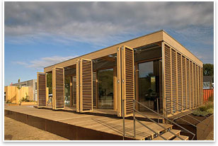 The Made in Germany house from the Technische Universitt Darmstadt took first place in the 2007 Solar Decathlon. Photo courtesy of the National Renewable Energy Laboratory.