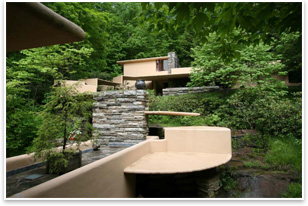 The Guest House above Fallingwater. Photo by Jim Atkins, courtesy of the Western Pennsylvania Conservancy.