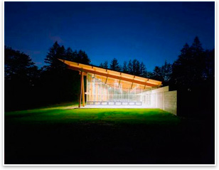 The Pocono Environmental Education Center, designed by Peter Bohlin. Photo courtesy of Nic Lehoux Photography Ltd. and Christopher Barone Architectural Photography.